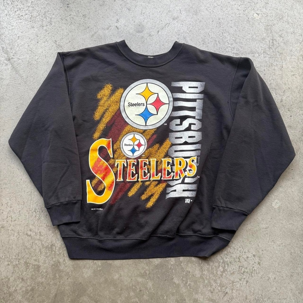 Vintage 1995 NFL Pittsburgh Steelers Gradient Spellout Crewneck Sportswear